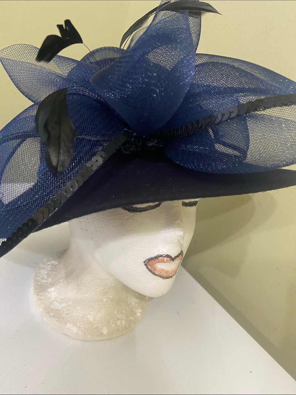 Beautiful Blue Dress Hat by Lily Lee